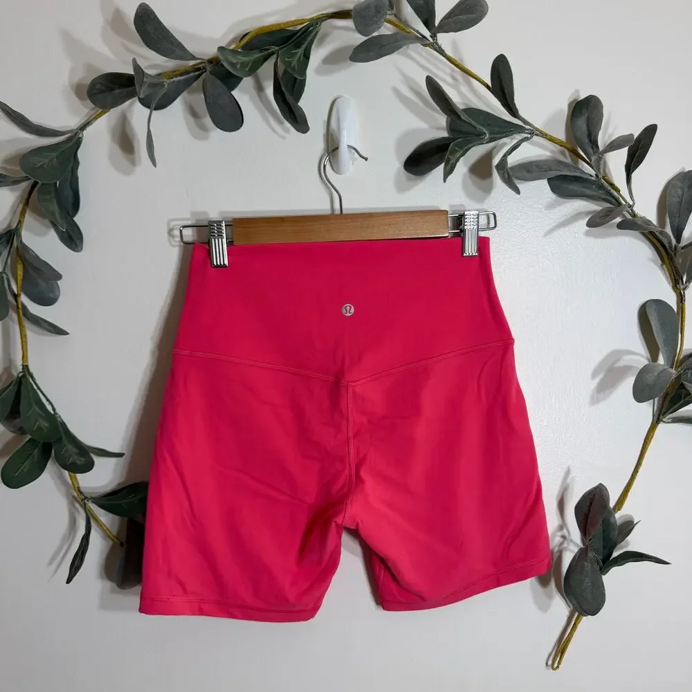 Lululemon Pink Bike Shorts 6